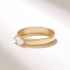 Diamond 925 Sterling Silver Band | 925 Sterling Silver Thick Band Solitaire Ring | Diamond - Image 4