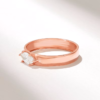 Diamond 925 Sterling Silver Band | 925 Sterling Silver Thick Band Solitaire Ring | Diamond - Image 6