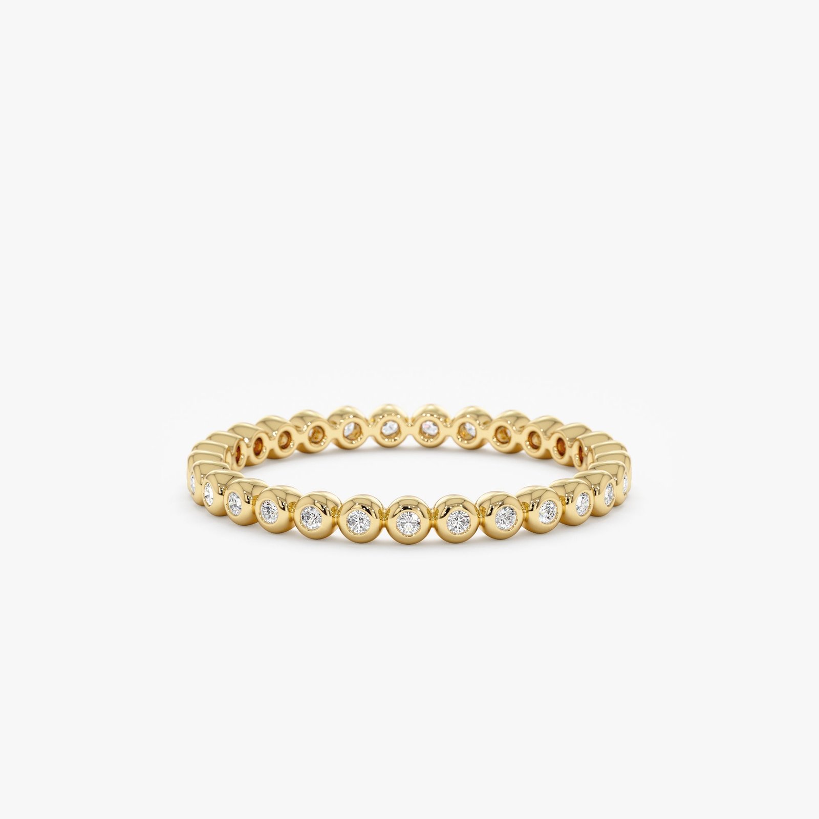 Simulated diamond eternity ring in sterling silver