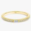 Diamond and Baguette Opal Ring