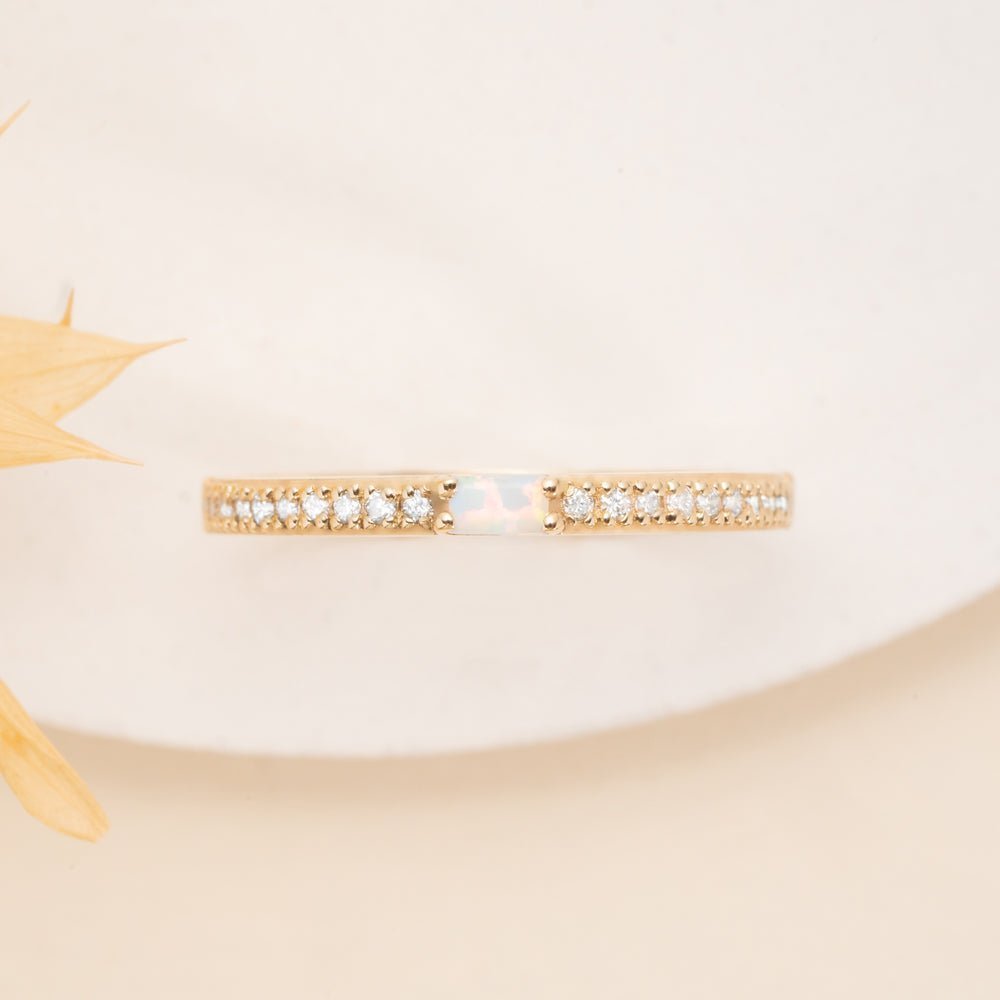 Diamond and Baguette Opal Ring - Image 4