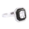 Fashion ring with black onyx and premium CZ diamond accents