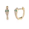 Diamond and Emerald Hoops