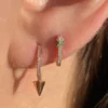 Diamond and Emerald Hoops - Image 2