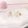 Diamond Arrow Huggie Studs - Image 4