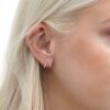 Diamond Arrow Huggie Studs - Image 5
