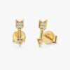 Diamond Arrow Stud Earrings