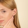 Diamond Arrow Stud Earrings - Image 5