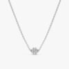 Diamond Ball Necklace featuring a pave-set CZ diamond pendant