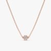Diamond Ball Necklace in 925 sterling silver with thick gold plating