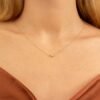 Diamond Ball Necklace featuring a small 4 mm diamond ball pendant