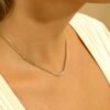Diamond Bar Cuban Chain Necklace - Image 3