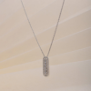 Diamond Bar Necklace with refined bar shape and minimal styling