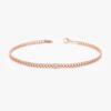 Cuban chain bracelet with a refined bezel-set stone detail