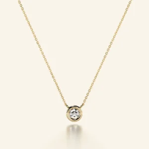 Diamond Bezel Necklace | Diamond Necklace | Diamond Necklace for women