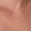 Diamond Bezel Necklace | Diamond Necklace | Diamond Necklace for women - Image 2