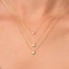 Diamond Bezel Necklace | Diamond Necklace | Diamond Necklace for women - Image 3