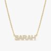 Diamond Block Letter Name Necklace