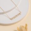 Diamond Block Letter Name Necklace - Image 6