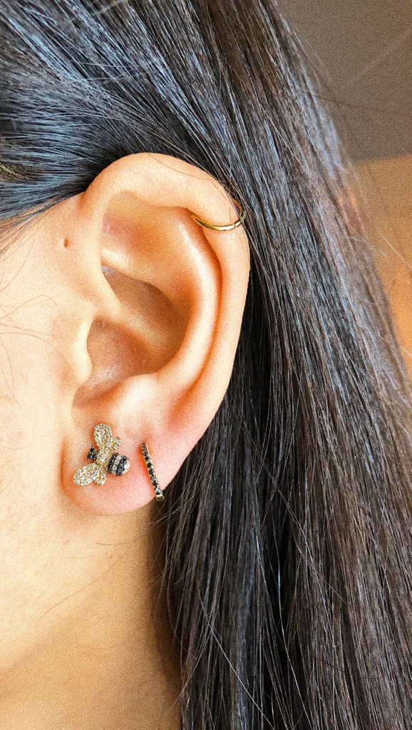 Diamond Bumble Bee Studs