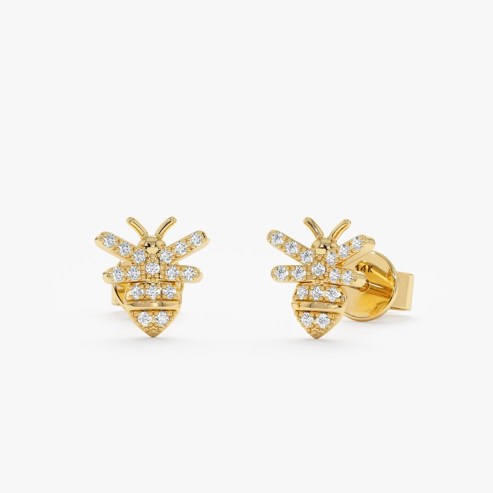 Diamond Bumblebee Studs