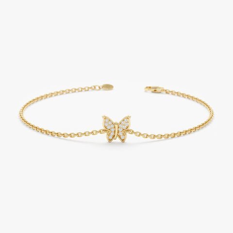 Diamond Butterfly Bracelet