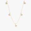 Diamond Butterfly Drop Necklace