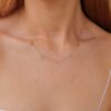 Diamond Butterfly Drop Necklace - Image 4