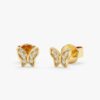 Diamond Butterfly Studs