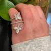 Diamond Butterfly Wrap Diamond Ring