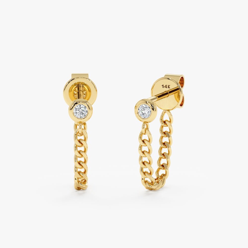 Diamond Chain Earrings