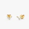 Diamond Chevron Studs