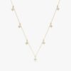 Diamond Clovers Drop Necklace