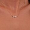 Diamond Cluster Necklace - Image 3