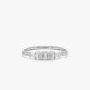 Diamond Cluster Ring in 925 Sterling Silver with gold plating