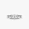 925 Sterling Silver Diamond Croissant Bubble Ring - Image 5