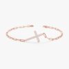 Diamond Cross Paperclip Chain Bracelet - Image 2