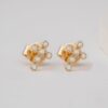 Diamond Cross Stud Earrings