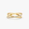 Diamond Crossover Ring