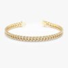 Diamond Cuban chain bracelet with bold paved stone detailing