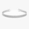 Sterling silver bracelet with thick gold plating and CZ stones