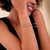 Pave-set diamond Cuban chain bracelet with refined sparkle