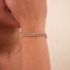 Gold-plated sterling silver bracelet with a clean Cuban link design