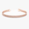 Diamond Cuban chain bracelet with a balanced 2.3 mm height