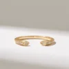 Wrap ring with pave-set premium CZ diamonds and subtle sparkle