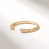 Ring with a fluid wrap design and modern minimalist shape