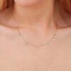 Diamond Disc Drop Necklace - Image 3