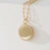 Thick gold-plated sterling silver paperclip chain necklace