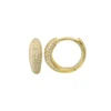 Diamond Dome Huggies with dome-inspired silhouette and pave CZ stones
