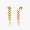 Diamond Drop Cuban Chain Studs